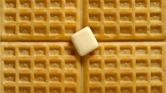 Butter minimalistic waffles wallpaper