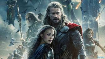 Chris hemsworth jaimie alexander natalie portman odin wallpaper