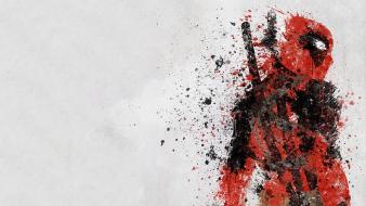 Deadpool wade wilson comics simple background swords weaponry wallpaper