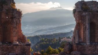 Etna italia italy taormina volcano wallpaper