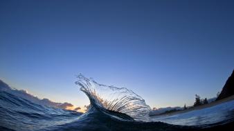 Hawaii oahu beaches blue clouds wallpaper
