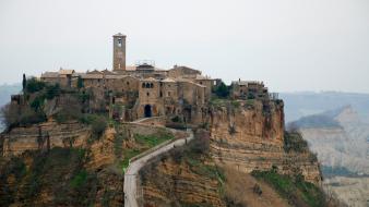 Italia italy cities civita di bagnoreggio landscapes wallpaper