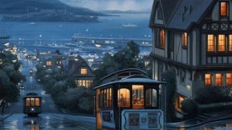 Street trains wallpaper