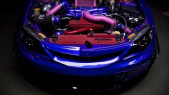 Subaru wrx sti blue engines tuning wallpaper