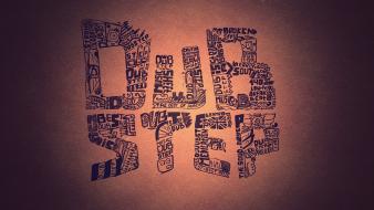 Abstract minimalistic dark typography dub step wallpaper