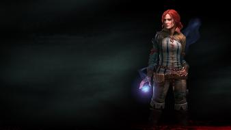 Assassins of kings triss merigold magic redheads wallpaper