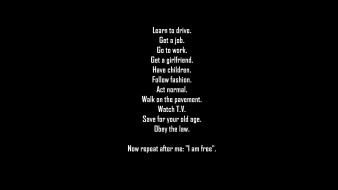 Black text wallpaper