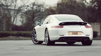Close-up white porsche cars 911 gt3 rs 4.0 wallpaper