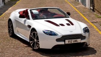 Convertible white aston martin v12 vantage rs wallpaper
