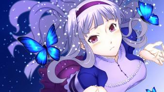 Eyes girls shijou takane idolmaster silver butterflies wallpaper