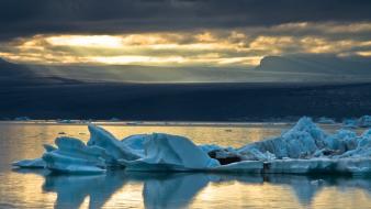 Landscapes nature icebergs skyscapes sea wallpaper