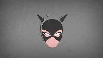 Minimalistic catwoman grey background blo0p wallpaper