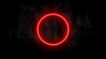 Minimalistic dark circles glow wallpaper