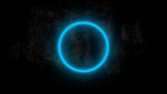 Minimalistic dark circles glowing wallpaper