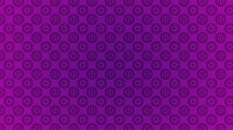 Minimalistic purple pause play button wallpaper