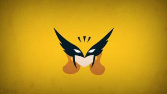 Minimalistic superheroes hawkman yellow background blo0p wallpaper
