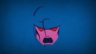Minimalistic x-men sentinel blue background villians blo0p wallpaper