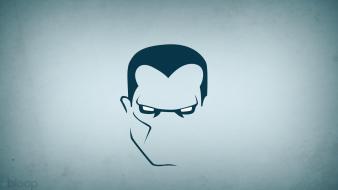 Minimalistic x-men superheroes colossus blue background blo0p wallpaper