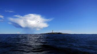 Ocean landscapes lighthouses sea wallpaper