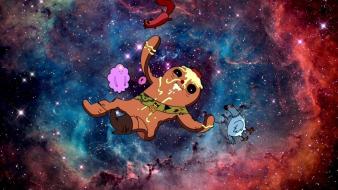 Outer space adventure time gingerbread man tarts wallpaper
