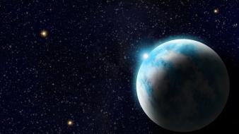 Outer space fantasy world wallpaper