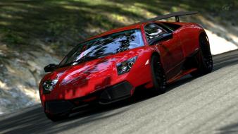 Red cars murciélago lp670-4 sv murcielargo trial wallpaper