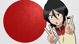 School uniforms circles kuchiki rukia circe white background wallpaper