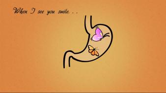 Stomach love sick butterflies wallpaper