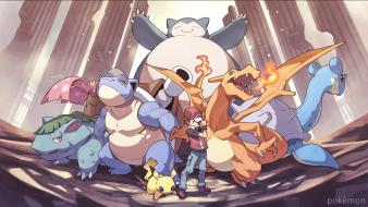 Blastoise charizard lapras nintendo pikachu wallpaper