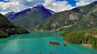 British columbia washington state clouds forests green wallpaper