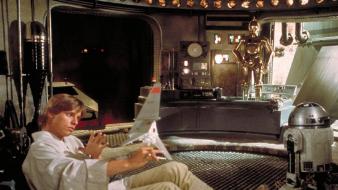 C-3po luke skywalker on set r2d2 star wars wallpaper