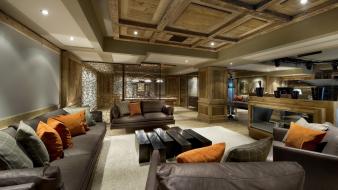 Chairs couch interior wallpaper