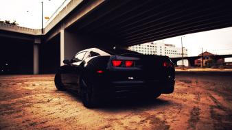 Chevrolet camaro ss black cars bridges urban wallpaper