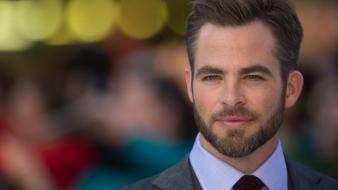 Chris pine actors blue eyes handsome men wallpaper