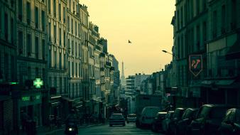 Eiffel tower france paris cityscapes sunset wallpaper