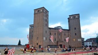 Fossano italia italy castles medieval wallpaper