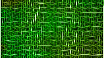 Fractalius abstract black circuits green wallpaper