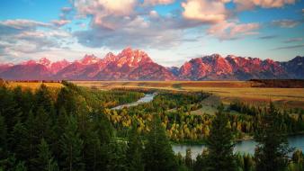 Grand teton national park july usa wyoming dawn wallpaper