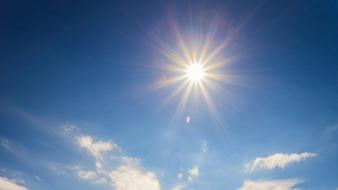 Hdr photography blue skies cloud fog green wallpaper