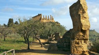 Italia italy valle dei templi (agrigento) ancient archeology wallpaper