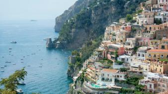 Landscapes positano sea wallpaper
