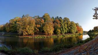 Landscapes rivers trees wallpaper