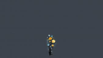 Minimalistic planets plants simple background wallpaper