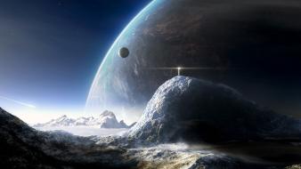 Outer space sci-fi wallpaper