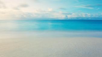 Sun beaches sea skies wallpaper