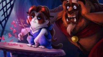The beast disney company grumpy cat tsaoshin wallpaper
